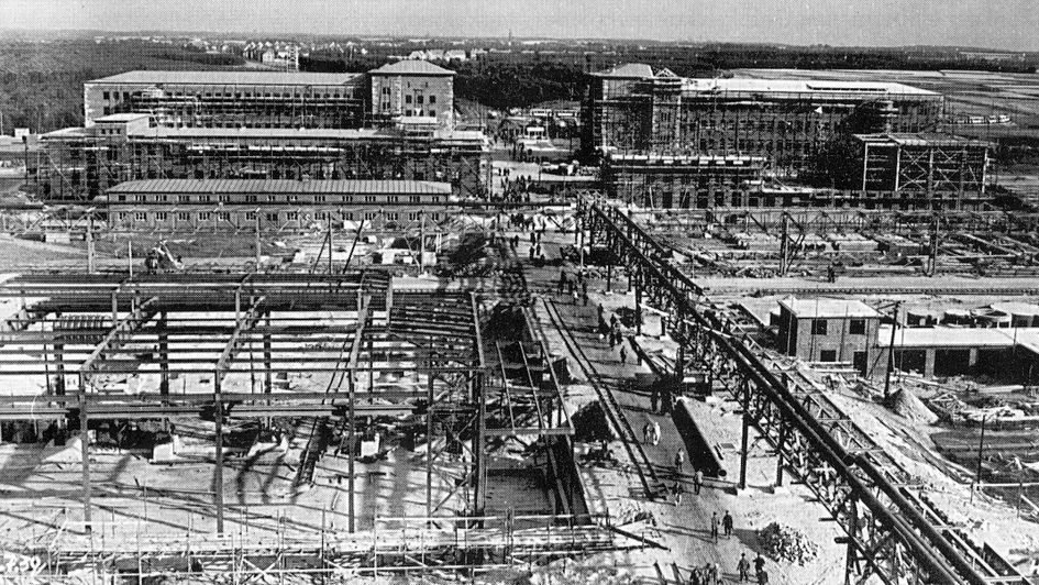The construction site in 1939